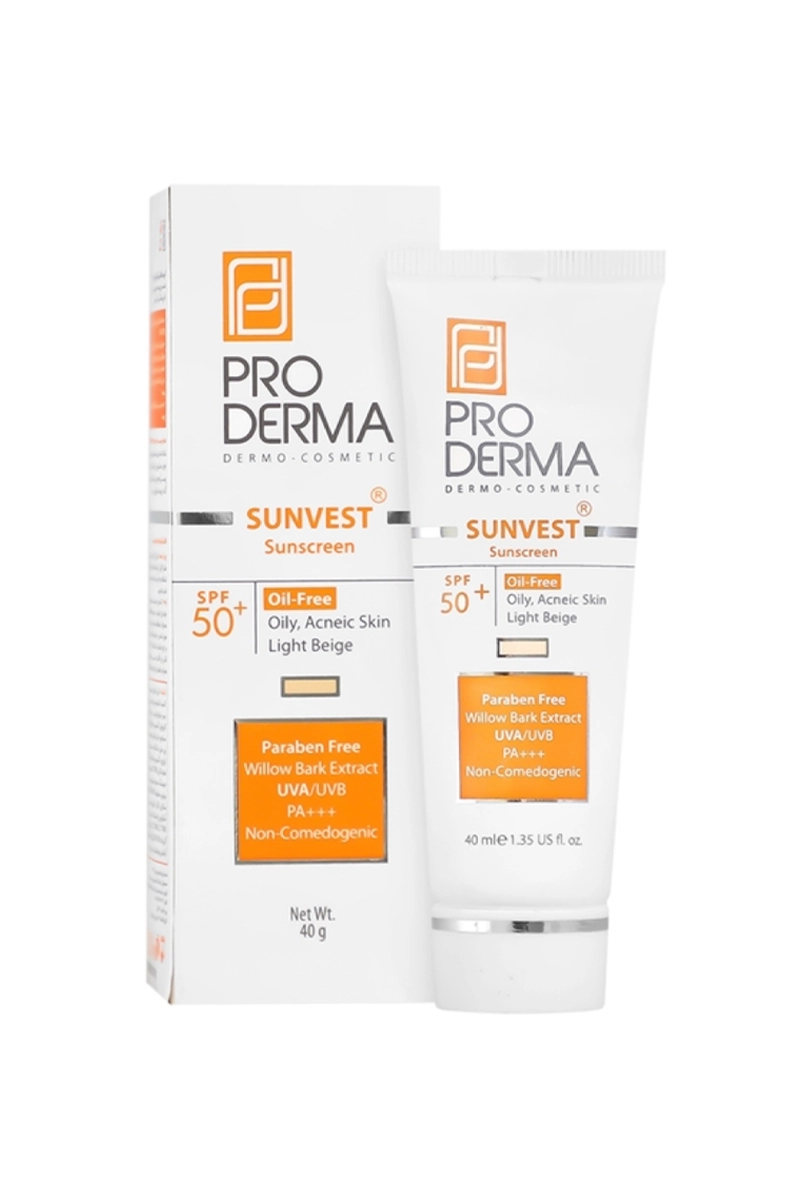 کرم ضد آفتاب و ضد لک پرودرما SPF50 - بژ روشن